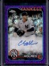 2024 Topps Chrome Update Clay Holmes Auto Purple Speckle Refractor #/299 Yankees