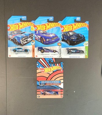 Hot Wheels Stars & Stripes Ford Mustang GT NHRA Funny Mach-E '68 Mercury Cougar