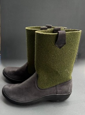 Berkemann, Boots Felt Leather Green, Size: EU 37/UK 4/US 6