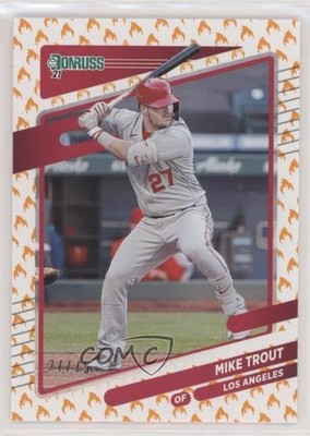 2021 Panini Donruss On Fire /75 Mike Trout (Batting) #170 17yo