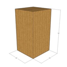 25 10x10x18 Kraft Brown Corrugated Shipping Boxes 32 ECT Single-Wall New
