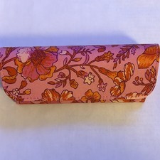 Vera Bradley Hard Case Glasses Sunglasses Reading Floral Pink Orange Felt Lining
