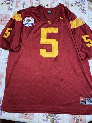 VTG Nike USC Trojans #5 (Reggie Bush) Jersey with Rose Bowl Patch - Size XL