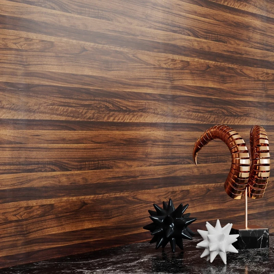 Винтажная самоклеящаяся бумага 36 x 160 дюймов из коричневого дерева с зерном вини... - Изображение 2 из 4