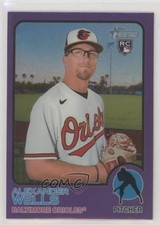 2022 Topps Heritage High Number Hot Box Chrome Purple Refractor Alex Wells 0a6