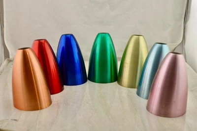 Vintage C.1960's MCM Anodised aluminium coloured metal lamp shade - 7 colours