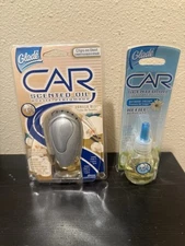 Glade Car Vent Clip Vanilla + Outdoor Fresh Scented Oil Refill New In Worn Box