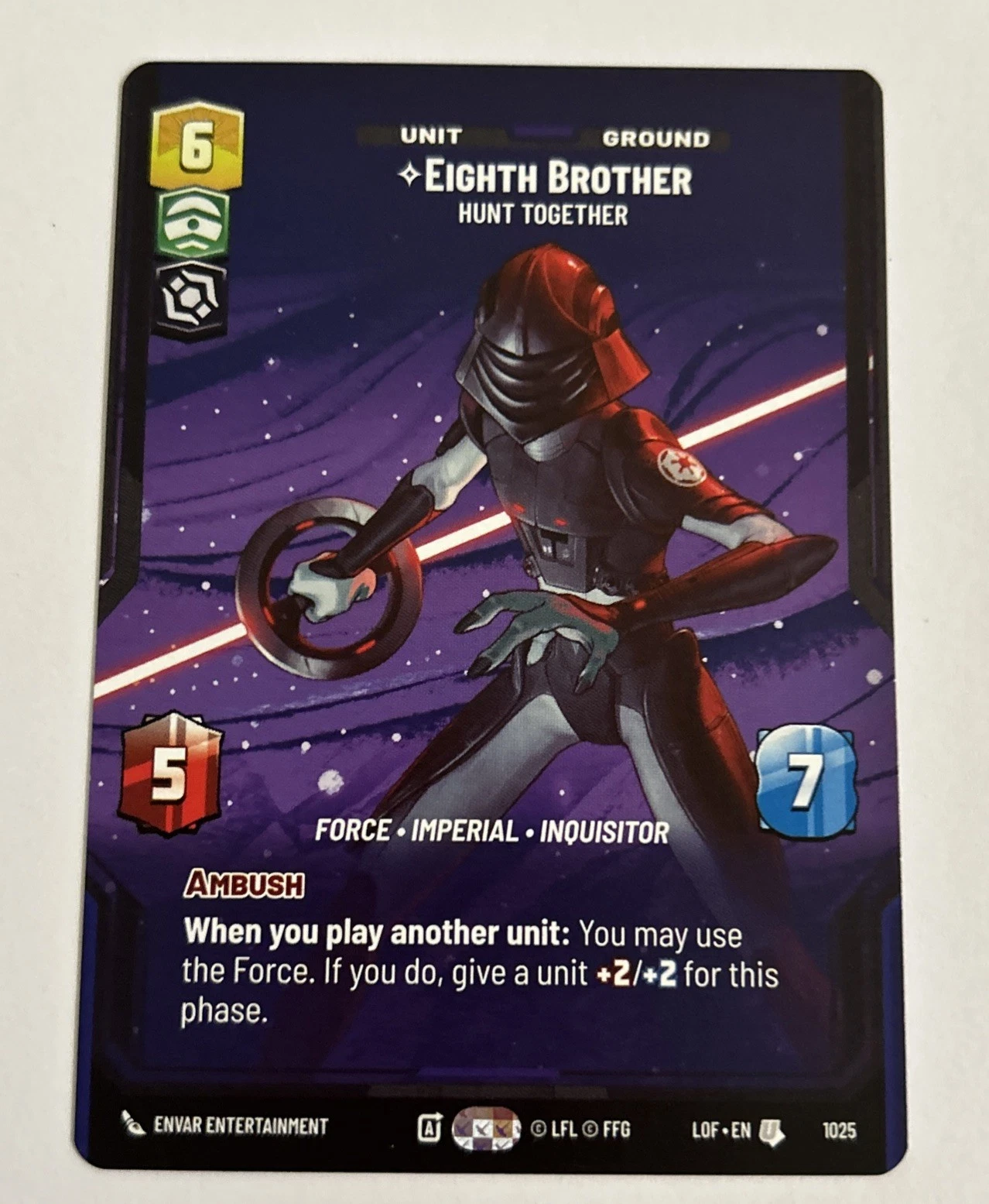 STAR WARS UNLIMITED LEGENDS OF THE FORCE EIGHTH BROTHER PRESTIGE #1025 NEAR MINT