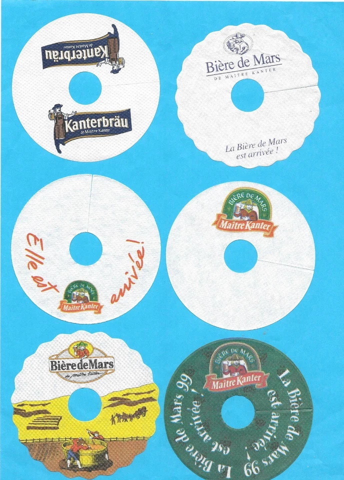 18 Pilsdeckchen, Tropfdeckchen von der Brauerei Kanter aus Champignelles - F - Bild 3 von 3