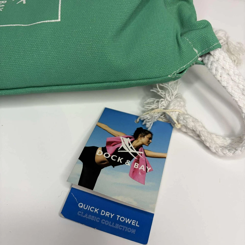 DOCK & BAY 100% Recycled Quick Dry GREEN Beach Towel 78x35 XL Sand Free NWT - Image 3 of 4