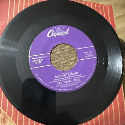 Nat King Cole With You On My Mind/Raintree County 7'' Vinyl Record 45 RPM VG+