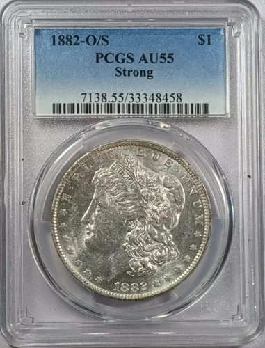 1882 O Morgan Silver Dollar PCGS AU-55 O/S Strong