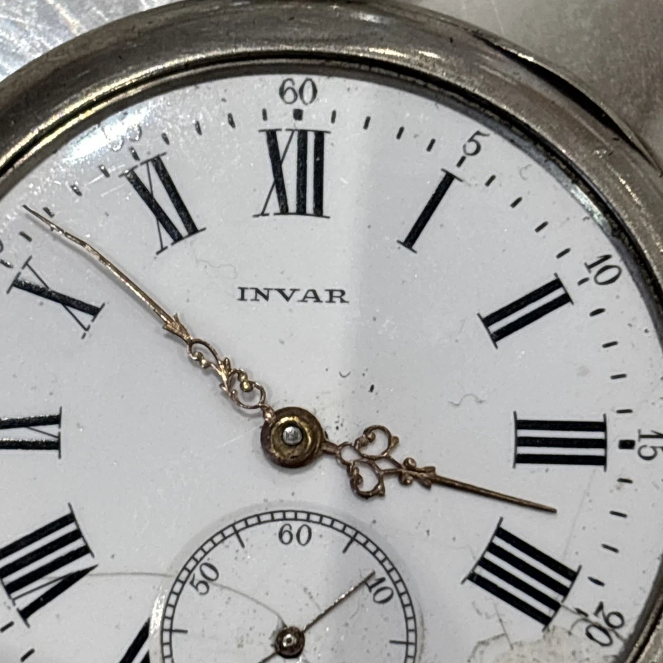 Montre gousset homme argent invar - Photo 3/4