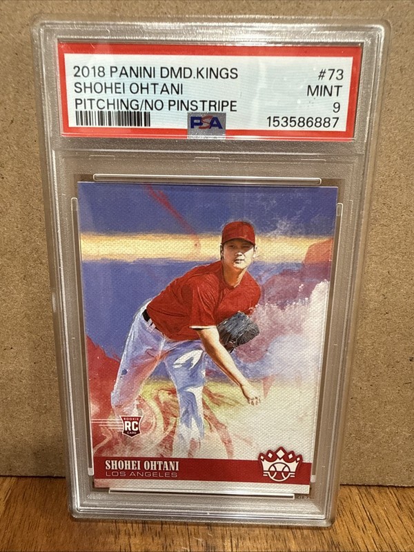 2018 DIAMOND KINGS PITCHING/NO PINSTRIPE #73 SHOHEI OHTANI ROOKIE RC PSA 9