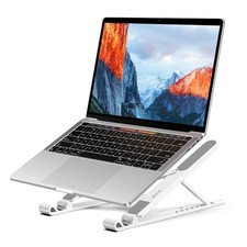 LS01 Pro Ergonomic Laptop Stand Plastic Riser Portable Notebook 10-14 Inch