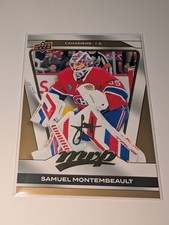 2025-26 Upper Deck MVP Samuel Montembeault Canadiens Gold Script #69