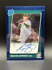 2021 Donruss Optic Daulton Jefferies Rookie On Card Auto Purple Stars /99 