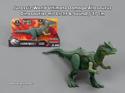 Jurassic World Ultimate Damage Allosaurus Mattel JLF33 Licht Sound 37 cm Dino