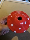Red Ceramic Mushroom Planter Water Dispenser New In Box!  — photo 5