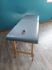 Used Portable Massage Table Grey Basic 67" Folding Table into Carrying Case