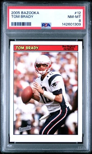 2005 BAZOOKA #12 TOM BRADY PSA 8