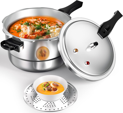 #ad 10Qt Aluminum Pressure Cooker W Release Valve amp; Multiple Protective DevicesPres $100.78