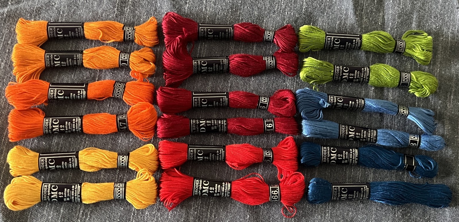 DMC #12 Broder Special Cutwork Thread Lot of 18 New 9 Colors, 2 of Each ...