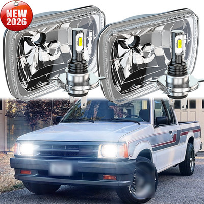 2PCS 5x7'' 7X6'' inch LED Headlights  Look FIT Mazda B2000 B2200 B2600