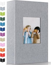 Photo Album 300 Pocket Linen Cover Window