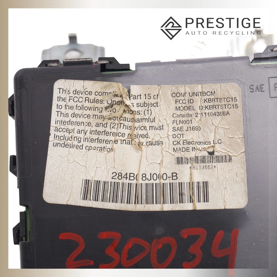 2002-2004 NISSAN ALTIMA Body Control Module BCM Control Unit 284B1-8J000 OEM - Image 3 of 4