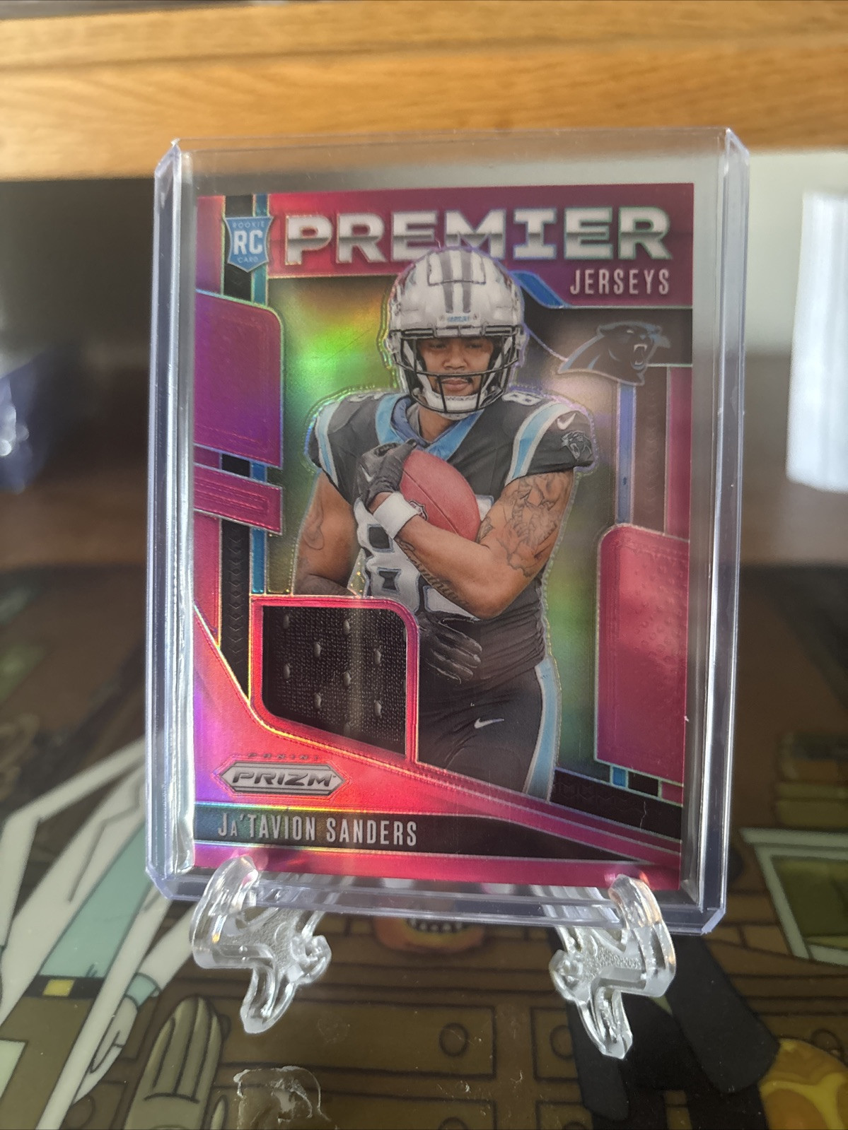 2024 Panini Prizm-Premier Jerseys PJ-JTS Ja'Tavion Sanders Pink Prizm (MEM) (RC)