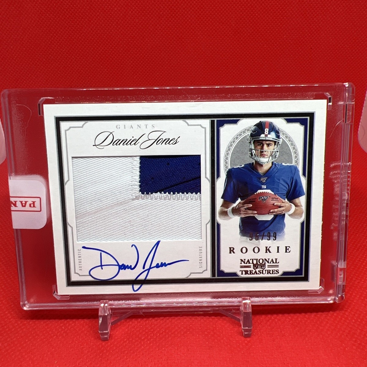 Daniel Jones National Treasures NFL カード 2019 National Treasures Daniel Jones RPA /99 Rookie Patch Auto ON