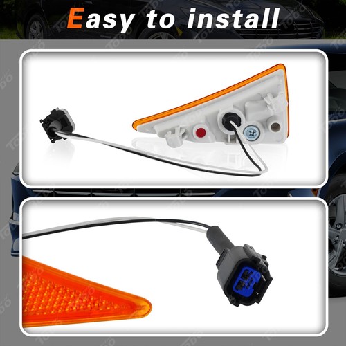 Fits 2020-2023 Hyundai Sonata SE Front LED Side Marker Light Pair LH RH - Picture 5 of 6
