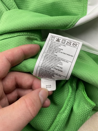 Nike Girls L 12-14 Jacket Sphere Dry Pullover 1/4 Zip Built In Bra Green/White - Picture 12 of 12