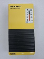 VTG Shower Radio WET TUNES 3 by SALTON - AM/FM - 1985 Retro 80s Tested - Works