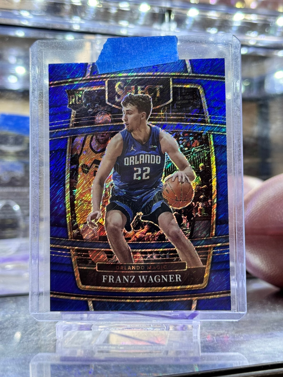 2021-22 Panini Select - Concourse Blue Shimmer Prizm #15 Franz Wagner (RC)