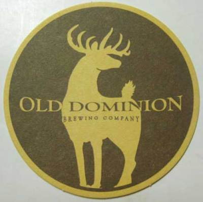 OLD DOMINION BREWING COMPANY Beer COASTER, Mat with DEER, Ashburn, VIRGINIA 2009