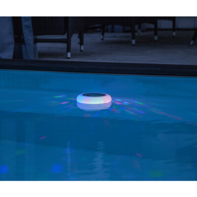 STAR LED Solar Pool Licht Schwimm Leuchte RGB Party Beach Club Deko Fete Bunt