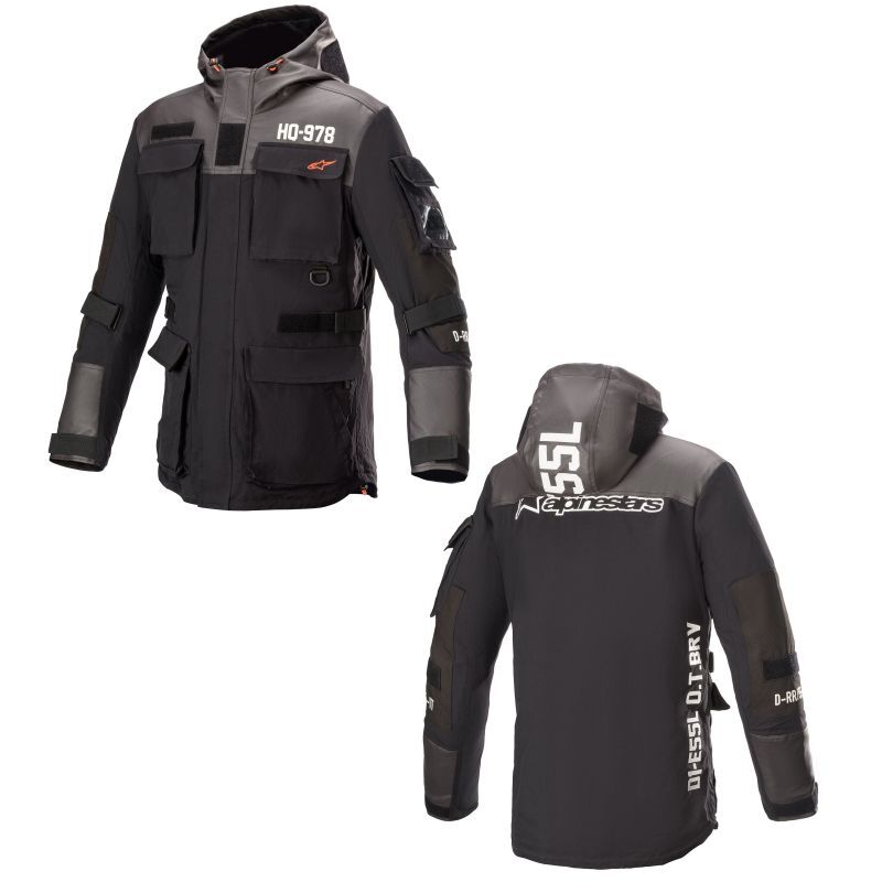 Alpinestars X Diesel Daiji Parka Adventure/Touring Motorcycle Black Jacket