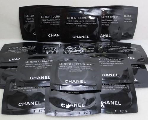 20 x CHANEL LE TEINT ULTRA TENUE ULTRAWEAR FLAWLESS FOUNDATION 42 BEIGE ROSE