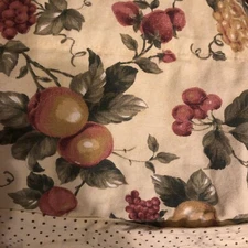 Set 4  Waverly Garden Room Kitchen Fruit Check Scalloped Valance 58x12  Yellow