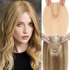 CLEARANCE 100 Human Hair Topper Toupee Hairpiece Swiss Lace Base Remy Top Wig H