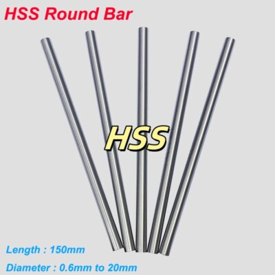 Round Bar HRC 62 High Speed Steel Rod Dia 0.6-20mm Metal Tools 150mm ...