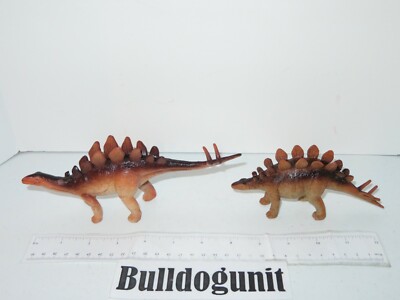 Lot 2 Dinosaur Figure Jurassic Figurine Plastic Stegosaurus Toy Terra Batatt