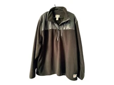 Hudson’s Bay Canada Olympics Half zip Puffer Pullover MENS Sz 2XL Black