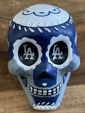Dodgers Day of The Dead Sugar Skull Head Mini Bobblehead FOCO NIB MLB Authentic