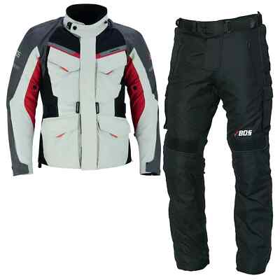 Herren Motorrad Textilkombi Biker Sommer Touring Jacke und Hose mit Protektoren