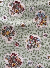 Mary Engelbreit Crib Sheet Fitted Tea Party Collection 1997 Gardening Flowers