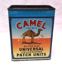 Vintage 1946 Camel Vulcanizing Patch Units Sealed Container
