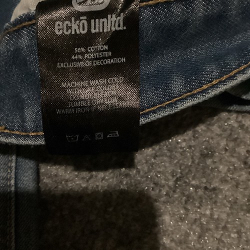 Vintage Ecko Unltd Jeans Mens 34x32 Blue Denim Athletic Fit Hip Hop Baggy Y2K - Picture 9 of 10